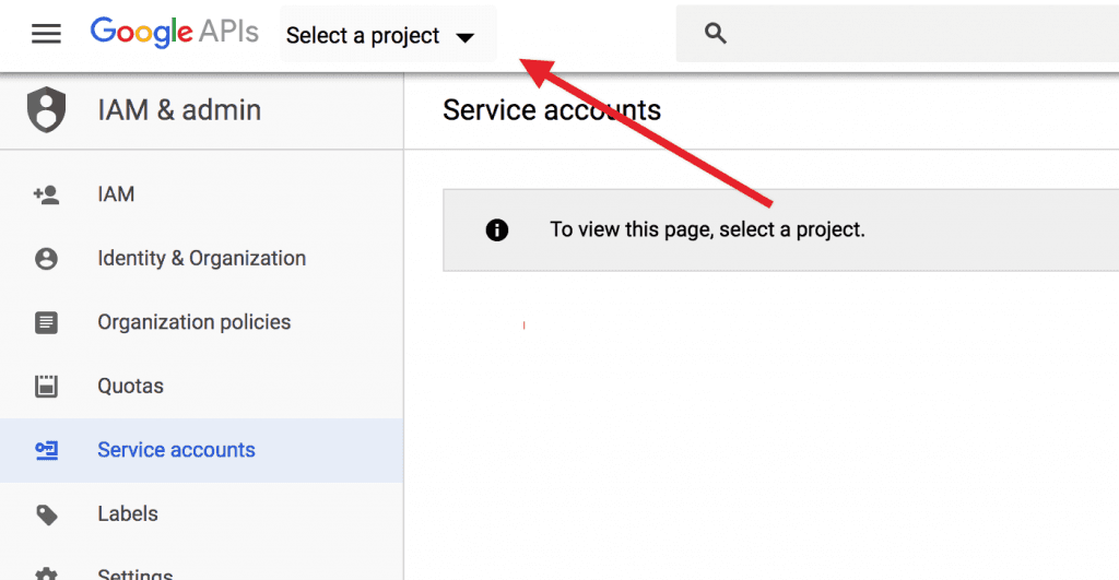 Create a new service account